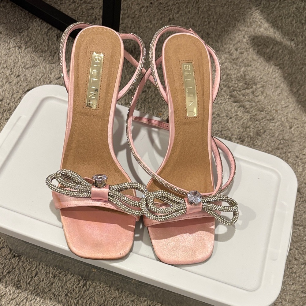 Billini Pink Heels with Silver Detailing